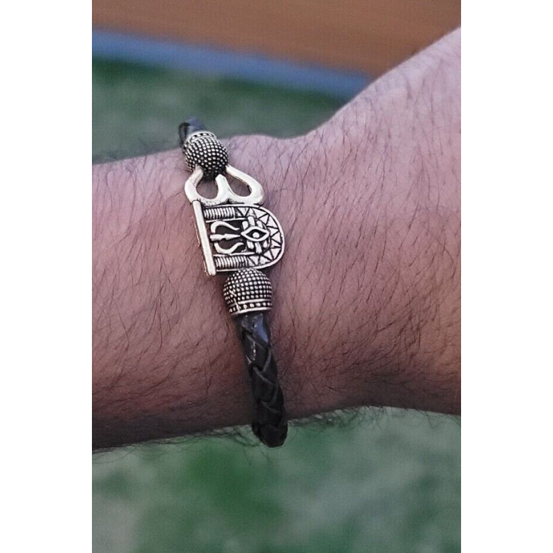 Efulgenz Indian Oxidized Jewelry Boho Vintage Tribal Shiv Trishul Statement  Leather Bracelet for Men Women - Walmart.com