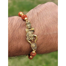 Rudraksh mala natural beads evil eye protection lucky lord mahadev bracelet cc24