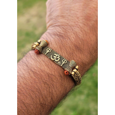 Om trishul bracelet kara hindu good luck kada evil eye protection bangle cc21