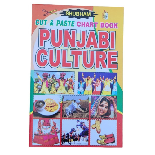 Children cut and paste punjabi culture pictures project chart book young kids ii