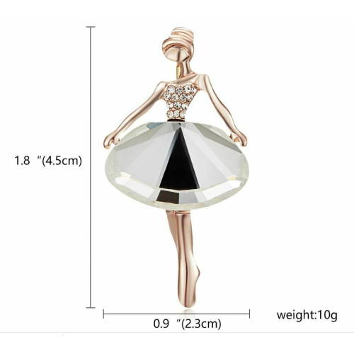 Vintage look rose gold plated dance girl lady brooch suit coat broach pin ao9