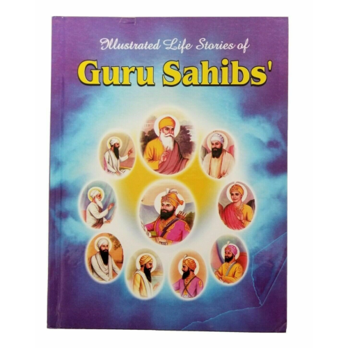 Illustrated life stories guru sahibs kids sikh singh kaur book english & photos