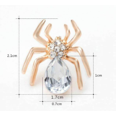 Vintage look gold plated spider brooch suit coat broach lapel pin collar s7