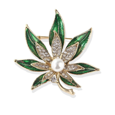 Vintage look gold plated retro maple weed leaf celebrity brooch broach pin jjj32