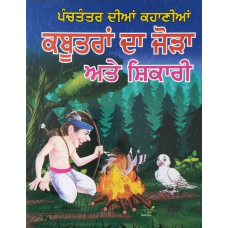 Punjabi reading kids panchtantra stories pair of pigeons & hunter learning book