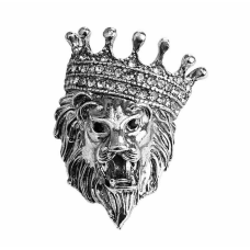 Stunning vintage look silver plated retro lion king celebrity brooch broach pin