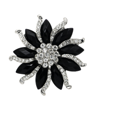 Stunning vintage look silver plated retro flower celebrity brooch broach pin j33