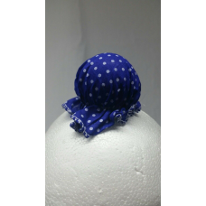 Sikh punjabi blue dots kids baby jooda rumal juda head top knot elastic roomal