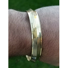 Brass kara sikh singh lines gold look kada khalsa hindu healing chakri bangle t6