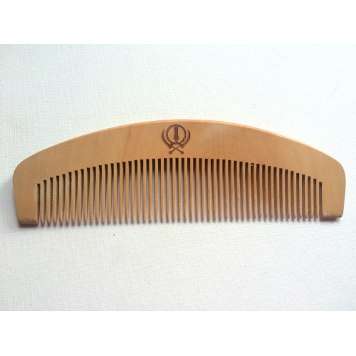 Sikh kanga khalsa singh wooden comb premium quality khanda print wooden comb 107