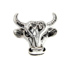 Bull head brooch vintage look silver gold plated retro broach pin power pendant