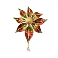 Stunning vintage look gold plated retro flower celebrity brooch broach pin ggg10