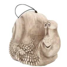 Good luck evil eye protection ceramic snail charm talisman amulet bell - italian