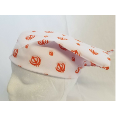 Sikh punjabi singh kaur white khalsa khandas bandana head wrap gear rumal za4