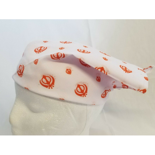 Sikh punjabi singh kaur white khalsa khandas bandana head wrap gear rumal za4