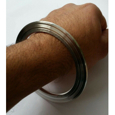 Stainless steel stunning lines #chakri sikh kara punjabi kada singh bracelet a4