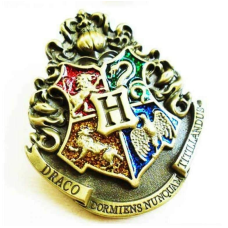 Stunning brass harry potter hogwarts school crest lapel pin fans badge gift b49