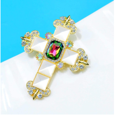 Peacock brooch gold plated broach colourful stones celebrity queen design pin i2