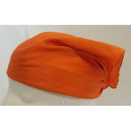Sikh hindu kaur singh orange plain bandana head wrap gear wedding marriage rumal