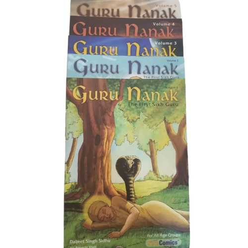 Singh kaur khalsa guru nanak the first sikh guru set of 5 comic books in english