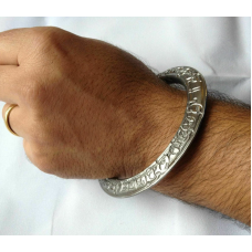 Mool mantar kada singh khalsa bangle heavy smooth chakri sikh sarbloh kara g14