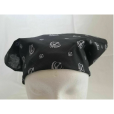 Sikh punjabi black khalsa khandas bandana head wrap gear rumal handkerchief gift