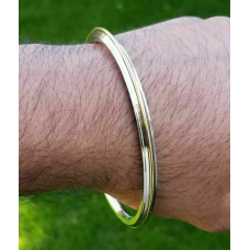 Stainless steel brass edge lines sikh singh kaur khalsa kara kada bracelet l6