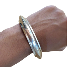 Sikh Kara Stainless Steel Singh Kaur Collar Kada Punjabi Edge Bangle L17 New