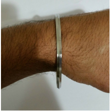 Stunning stainless steel thin 1 edge kara - one edge sikh kada bracelet r6 gift