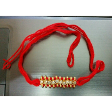 Lucky hindu red thread stunning rhinestones bracelet talisman protection amulet