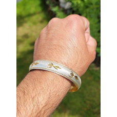 Khanda Waheguru Kara Gold Silver Plated Kada Sikh Singh Kaur Khalsa Bangle AA13