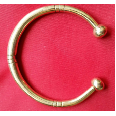Stunning 22ct gold look chunky brass kara sikh hindu bracelet j13