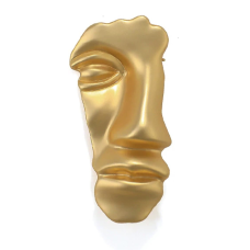 Stunning abstract face mask retro vintage look gold plated royal design ggg14