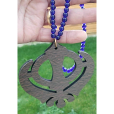 Punjabi sikh wooden khanda stunning pendant evil protection car hanger gift aa11