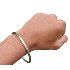Stainless Steel Kara Sikh Bangle Singh Kaur Lines Kada Punjabi Bracelet Y13 New