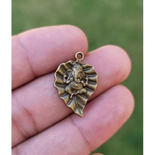Ganesh pendant hindu power silver gold plated evil eye protection shield k52 new