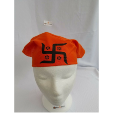 Sikh hindu india orange swastika bandana head wrap gear rumal handkerchief gift