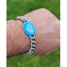 Stainless steel salman khan bracelet turquoise dabang firoza celebrity bollywood