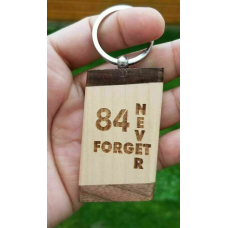 Sikh punjabi word never forget 1984 singh kaur khalsa wood key chain key ring nn