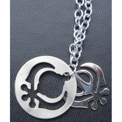 Unisex small two in one punjabi sikh khanda pendant - ideal for car rear mirror