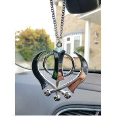 Singh kaur sikh punjabi stainless steel khanda pendant car rear mirror hanging a