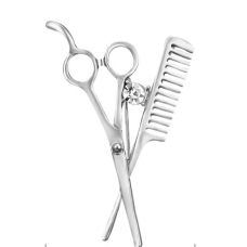Stunning scissor brooch diamonte silver plated vintage loo christmas pin jjj17