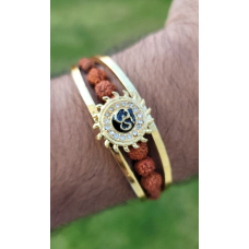 Om kara bracelet hindu kada evil eye protection rudraksha beads nazar bangle y3