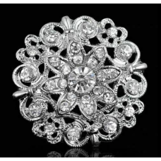 Christmas new year stunning diamonte silver plated brooch pin broach gift rr3
