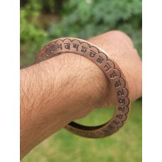 Sant bhindranwale kara gurmukhi kada antique copper colour sikh singh bangle E10