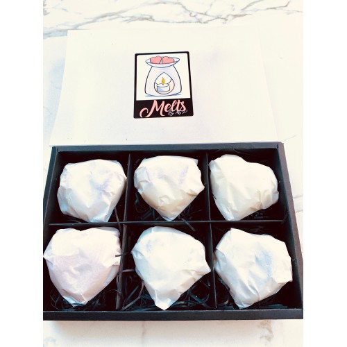 Assorted Soy Wax Melt Hearts - Six Different Scents, Vegan Wax Melt Gift box