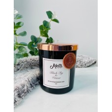 Decorative Scented Soy Candle - Vegan, Eco Friendly, Hand Poured -  Black Fig & Vetiver