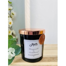 Decorative Scented Soy Candle - Vegan, Eco Friendly, Hand Poured - Honeysuckle & Sandalwood