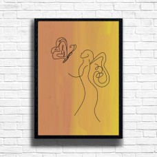 Personalise Angel Mama Butterfly Wall Art Print Drawing Line Art Modern Contemporary Minimalist Home Decor Mother's day Butterfly Angel