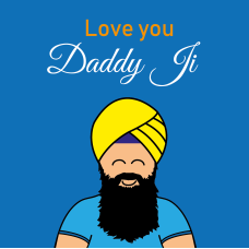 Sikh Dad Birthday Card